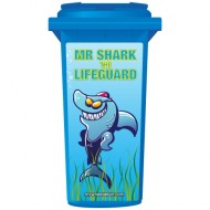 Mr Shark The Lifeguard Wheelie Bin Sticker Panel